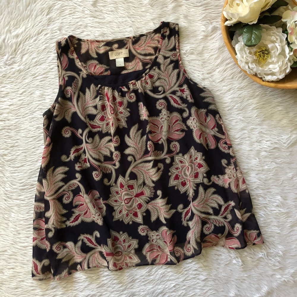 Loft Flowy Floral Blouse